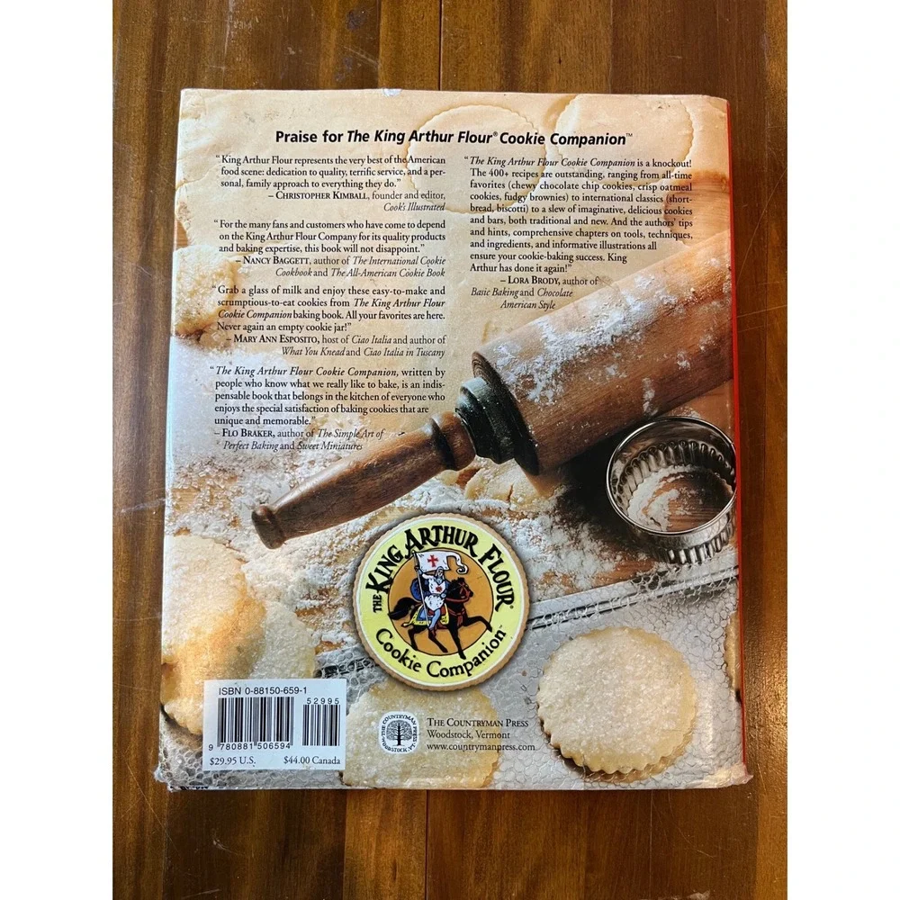 The King Arthur Flour Cookie‎ Companion Essential Cookie Cookbook Hardcover 2004